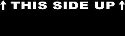 24" White this side up vinyl windshield vinyl decal sticker ford jeep chevy dodge