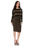 A Pea in the Pod Collection: Bailey 44 Long Sleeve Striped Maternity Dress