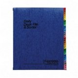 Pendaflex 11013 Daily desk file/sorter, 1-31 indexing/30 leaves, letter size, midnight blue