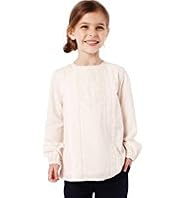 Autograph Pure Cotton Floral Embroidered Blouse