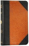 ESV Compact Bible, Trutone, Black/Ostrich, Portfolio Design, Red Letter Text