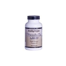 Healthy Origins, Vitamin D3, 2,400 IU, 360 Capsules
