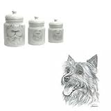 Australian Terrier Canister Set, Porcelain by Rosalinde