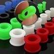 UV Silicone (Rubber) Plug / Earlet, in 2g (Gauge), Sold Individually