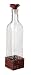 Rose Top Bottle With Metal Base Glass Iron Sealed Stopper Felt 2-1/2 X 2-1/2 X 11-3/4 Set of 4