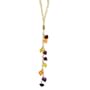 14K Multi-color Heart Gemstones Necklace - 18 Inch - Lobster Claw - JewelryWeb