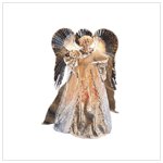 GOLD ANGEL TREE TOPPER CHRISTMAS PARTY DECORATIONS XMAS
