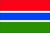 IMAGE OF 3 x 5 Feet Gambia Poly - indoor International Flag Made in US.