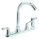 21AQN%2BhHNdL. SL160  New Premier Sanibel Chrome 2 handle Centerset Kitchen Faucet with Side Spray