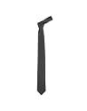 Moschino Shimmering Fine Lines Narrow Silk Tie Dark Gray