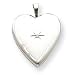 14k White Gold 20mm Diamond Heart Locket