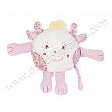 Takinou Pink Patchwork Cow Rattle