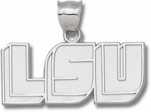 LSU Tigers Sterling Silver ''LSU'' Giant Pendant