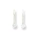 14k White Gold Leverback 3mm CZ (Cubic Zirconia) Earrings