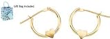 14K Yellow Gold Children's Heart Earrings