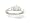 14K White Gold Genuine Round Opal and Diamond 3-Stone Ring - Size 4