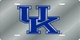 Kentucky Wildcats Silver Laser Cut License Plate