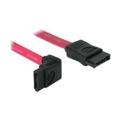 DeLock SATA Kabel 50cm links/gerade Kabel 1 x HDD 2 x  7 pol SATA 0.50 m links gewinkelt