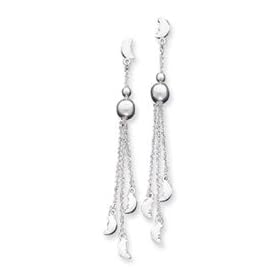 Sterling Silver Moon Dangle Earrings