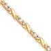 Sterling Silver and Vermeil CZ Bracelet - Box title=