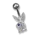 Jewelry : Playboy bunny belly button ring in Blue