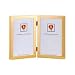 Dennis Daniels Aluminum Double Vertical Frame for Two 8 x 10 Photographs, Color: Gold.