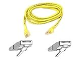 Belkin 5ft Cable Patch CAT5 UTP-4PR RJ45M YLW Snagless ( A3L791-05-YLW-S )