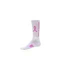 Red Lion Ribbon Legend Crew Breast Cancer Awareness Socks (White, Medium)
