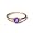 10KY Oval Amethyst and Diamond Ring