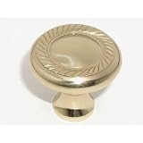 1 3/16 Dia Polished Brass Round Knob