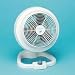 10-1/2" Power Floor Fan with Flex Head, Two-Speed, Warm Gray