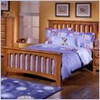Standard City Park Kids Wood Slat Bed Complete 5 Piece Bedroom Set in Cherr ....