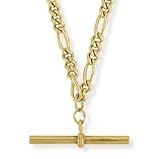 9ct Albert 3 & 1 Figaro Chain 18in/45cm. Beautiful presentation gift box and anonymous outer packaging. Money back if not 100% delighted
