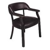 Chair, Captain, Wrap Around Back, 25x24x30 3/4, Oxblood (LLR60600)