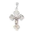 Sterling Silver Crucifix Pendant with 20 Inch Sterling Silver Chain