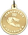 Aquarius, 14K Gold Charm