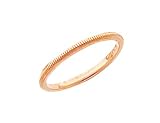 Ladies 2mm Stackable Milgrain Wedding Band in 14K Rose Gold