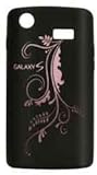 Samsung OEM Silicone Gel Skin Case Galaxy S Branch Design Pink and Black fo ....