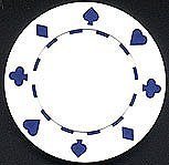 100 Suited Poker Chips - White