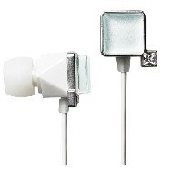 Elecom Cute White Shiny Crystal Square Style Headphone for MP3 Players/MP4/iTouch/CD Players Elecom Cute White Shiny Crystal Square Style Headphone for MP3 Players/MP4/iTouch/CD Players