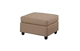 Comfortable Ottoman with Microfiber Plush in Hazelnut Color #PD F71705