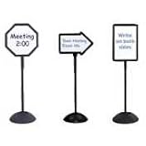 SAF4117BL - WriteWay 2-Sided Standing Rectangular Dry Erase Message Sign