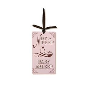 Pink Baby Sleeping Door Hanger