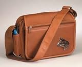 Leather Handbag / Purse with horse Embroidery, Tan Mare & Foal 