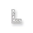 Sterling Silver CZ Initial L Slide