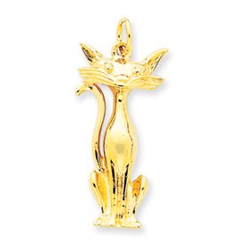 14k Cat Charm