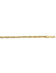 CleverEves 14K Yellow Gold Multiple Layered Oval Link Bracelet