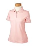 Ladies' Pima Pique Short-Sleeve Tipped Polo, Pink/White, M