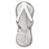 Central Florida Golden Knights 1 UCF Flip Flop Pendant - Sterling Silver Jewelry