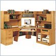 Kathy Ireland Home by Martin Furniture Waterfall 6-Piece Wood Corner Unit with Hutch